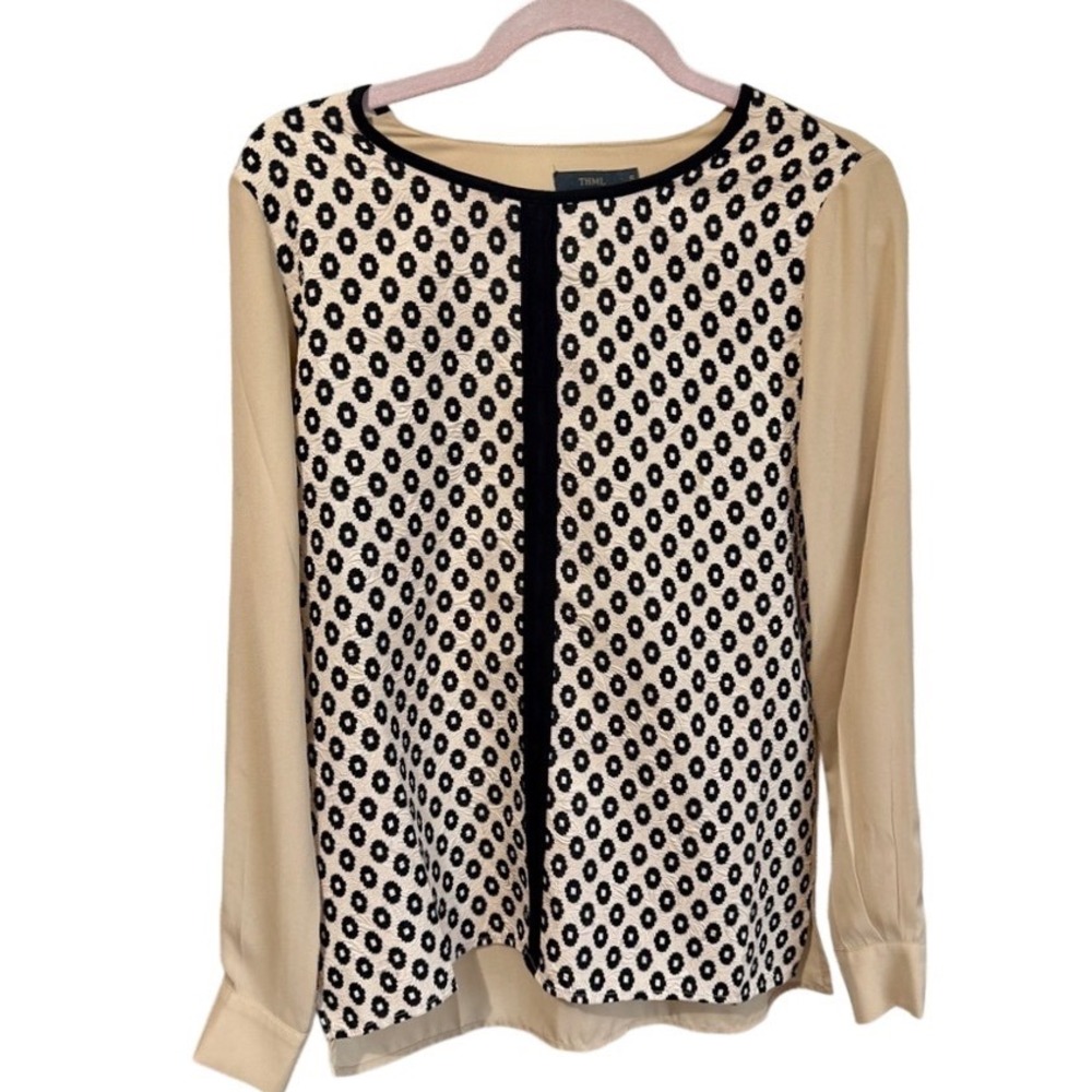 THML Cream‎ & Black Print Top